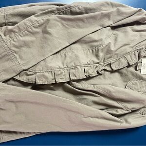 LOFT Taupe Ruffle Jacket